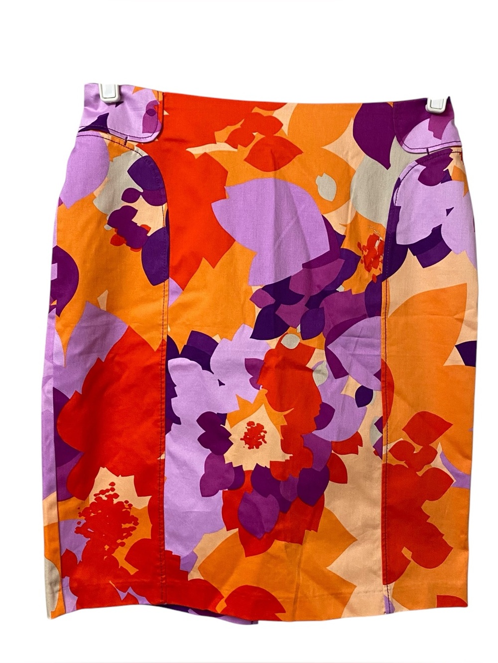 New York & Company vibrant multicolor floral abstract print pencil skirt size 4